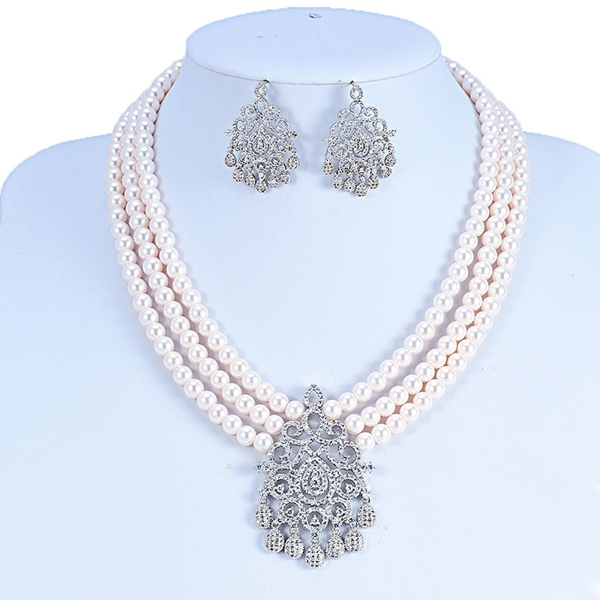 Picture of Classic Cubic Zirconia 2 Piece Jewelry Set with Beautiful Craftmanship