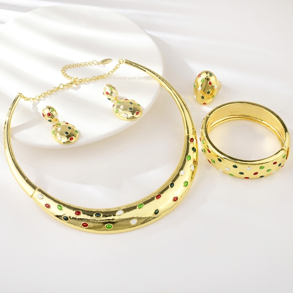 Picture of Zinc Alloy Gold Plated 4 Piece Jewelry Set with Worldwide Shipping