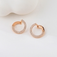 Show details for Delicate Cubic Zirconia Rose Gold Plated Stud Earrings