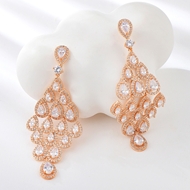 Show details for Bling Big White Dangle Earrings Direct from Factory