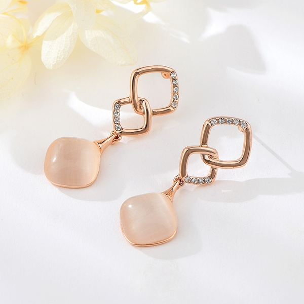 Picture of Buy Rose Gold Plated Medium Dangle Earrings with Low Cost