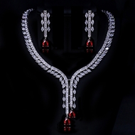 Show details for Big Cubic Zirconia 2 Piece Jewelry Set with Full Guarantee