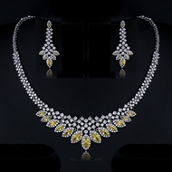 Show details for Fashion Cubic Zirconia Copper or Brass 2 Piece Jewelry Set