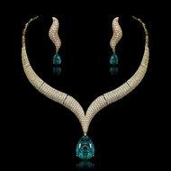 Show details for Copper or Brass Green 2 Piece Jewelry Set in Flattering Style