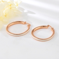 Show details for Top Enamel White Stud Earrings