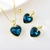 Picture of Good Artificial Crystal Copper or Brass 2 Piece Jewelry Set