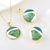 Picture of Brand New Gold Plated Enamel 2 Piece Jewelry Set with SGS/ISO Certification