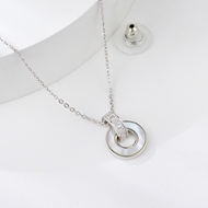 Show details for Platinum Plated White Pendant Necklace From Reliable Factory