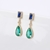 Picture of Sparkly Big Green Dangle Earrings