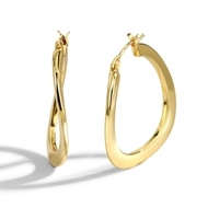 Picture of New Medium Gold Plated Small Hoop Earrings