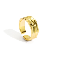 Picture of Sparkling Small Gold Plated Adjustable Ring