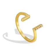 Picture of Bulk Gold Plated Small Adjustable Ring Exclusive Online