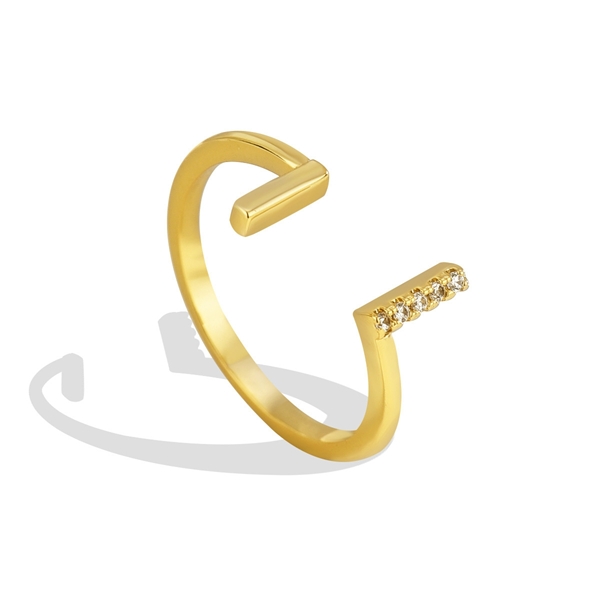Picture of Bulk Gold Plated Small Adjustable Ring Exclusive Online