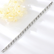 Show details for Copper or Brass Cubic Zirconia Fashion Bracelet in Exclusive Design