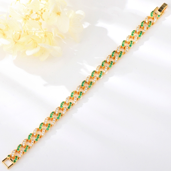 Picture of Copper or Brass Gold Plated Fashion Bracelet at Super Low Price