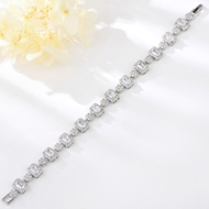 Show details for Nickel Free White Cubic Zirconia Fashion Bracelet with Easy Return