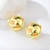 Picture of Inexpensive Gold Plated Green Big Stud Earrings from Reliable Manufacturer