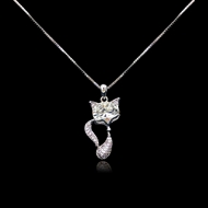 Show details for Purchase Platinum Plated Zinc Alloy Pendant Necklace Exclusive Online