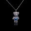 Show details for Buy Platinum Plated Blue Pendant Necklace with Wow Elements