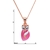 Picture of Hot Selling Pink Rose Gold Plated Pendant Necklace from Top Designer