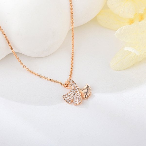 Picture of Copper or Brass Rose Gold Plated Pendant Necklace From Reliable Factory