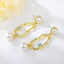 Show details for Zinc Alloy Big Dangle Earrings with Easy Return