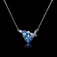 Show details for Designer Platinum Plated Blue Pendant Necklace with No-Risk Return