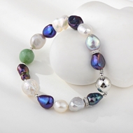 Picture of Pretty fresh water pearl Colorful Fashion Bracelet