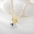 Picture of Pretty fresh water pearl Gold Plated Short Chain Necklace