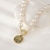 Picture of Unusual Small White Short Chain Necklace