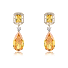 Show details for Fashion Cubic Zirconia Copper or Brass Dangle Earrings