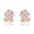 Picture of Top Cubic Zirconia Platinum Plated Big Stud Earrings