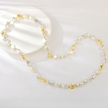 Show details for Best shell pearl Classic Long Chain Necklace