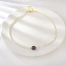 Show details for Good Quality shell pearl White Short Statement Necklace