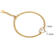 Picture of Great Artificial Pearl Copper or Brass Fashion Bracelet