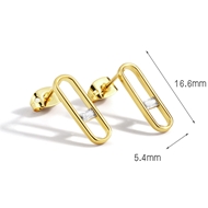 Picture of Copper or Brass Gold Plated Stud Earrings at Super Low Price
