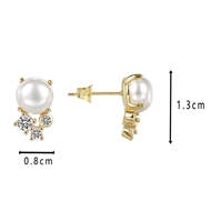 Picture of Stylish Small Artificial Pearl Stud Earrings