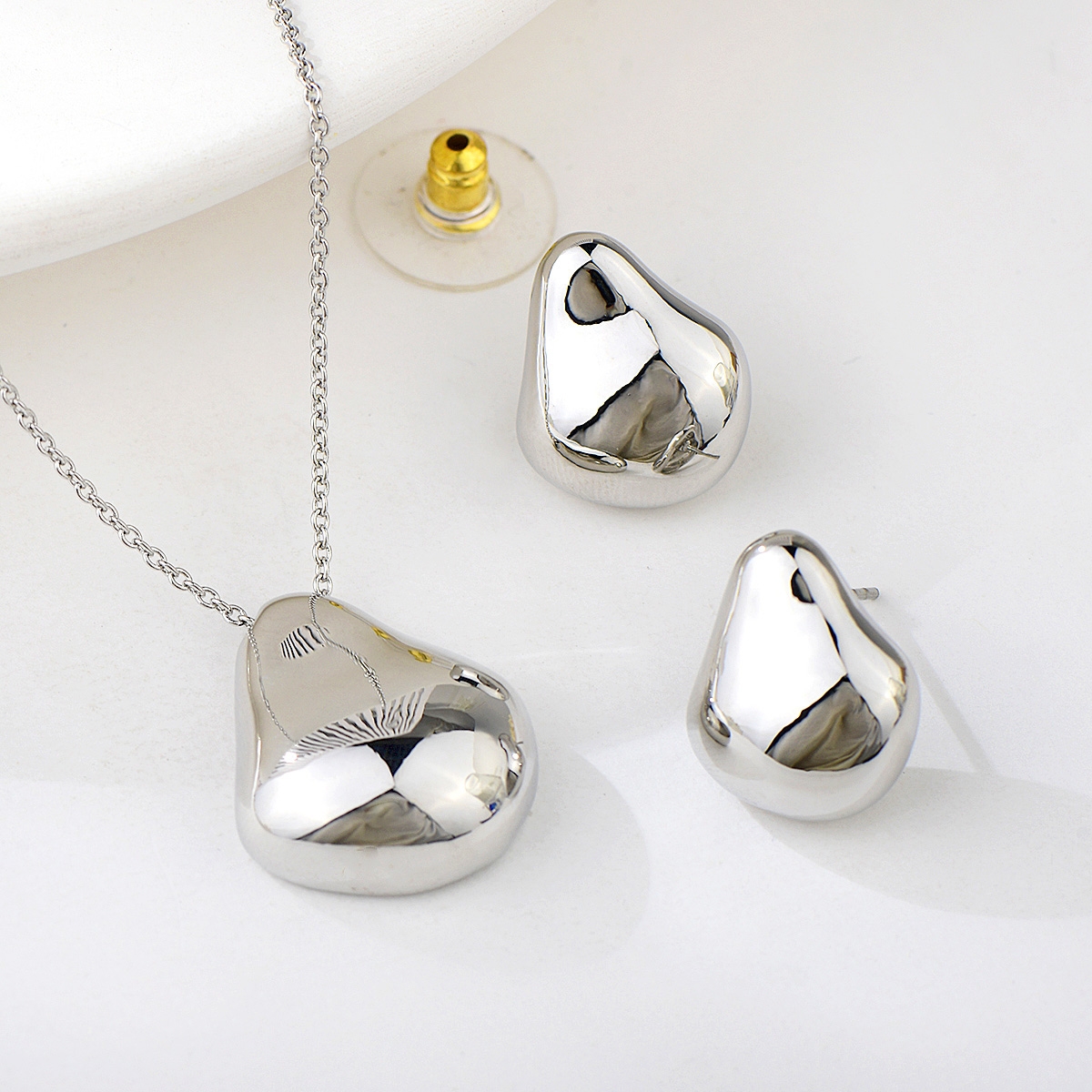 Filigree Small Zinc Alloy 2 Piece Jewelry Set