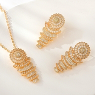 Show details for Great Value White Champagne Gold 2 Piece Jewelry Set with Full Guarantee