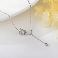 Show details for Great Value White 925 Sterling Silver Pendant Necklace with Member Discount