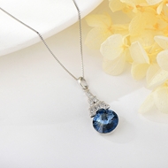 Show details for Designer Platinum Plated 925 Sterling Silver Pendant Necklace Online