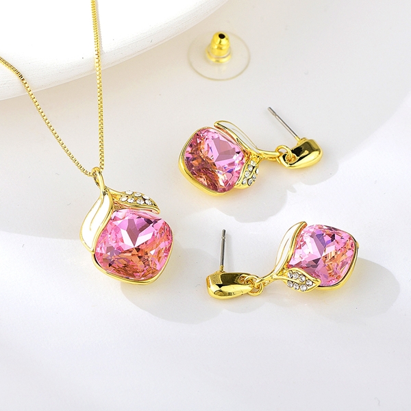 Picture of Top Artificial Crystal Small 3 Piece Jewelry Set