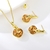 Picture of Gold Plated Orange 3 Piece Jewelry Set with Full Guarantee