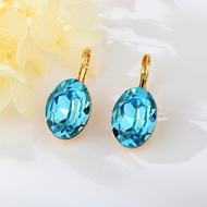 Show details for Pretty Swarovski Element Fashion Hoop Earrings