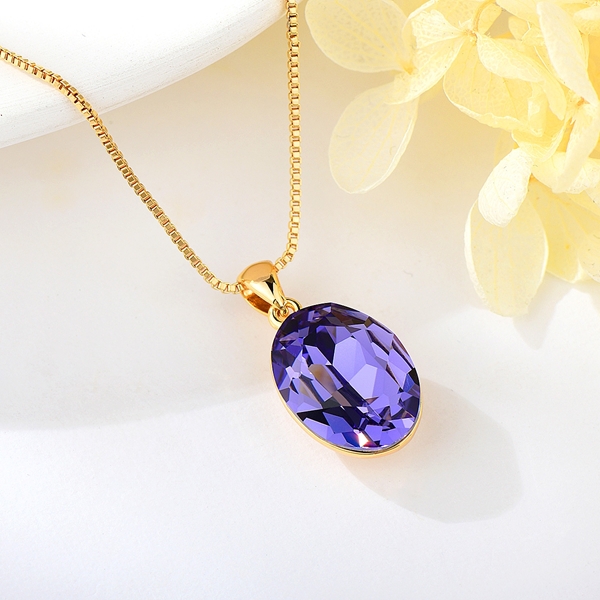 Picture of Great Value Purple Swarovski Element Pendant Necklace with Member Discount