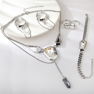Show details for Staple Big White 4 Piece Jewelry Set