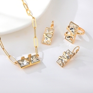 Show details for Irresistible White Zinc Alloy 3 Piece Jewelry Set As a Gift