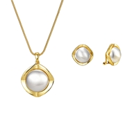 Show details for Stylish Small Gold Plated 2 Piece Jewelry Set