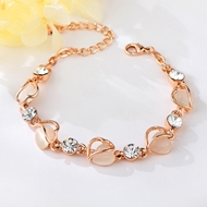 Show details for Love & Heart Zinc Alloy Bracelet at Super Low Price