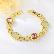 Picture of Bulk Gold Plated Pink Bracelet As a Gift